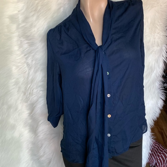 Lovoosh Tie Neck Blouse - Picture 6 of 9